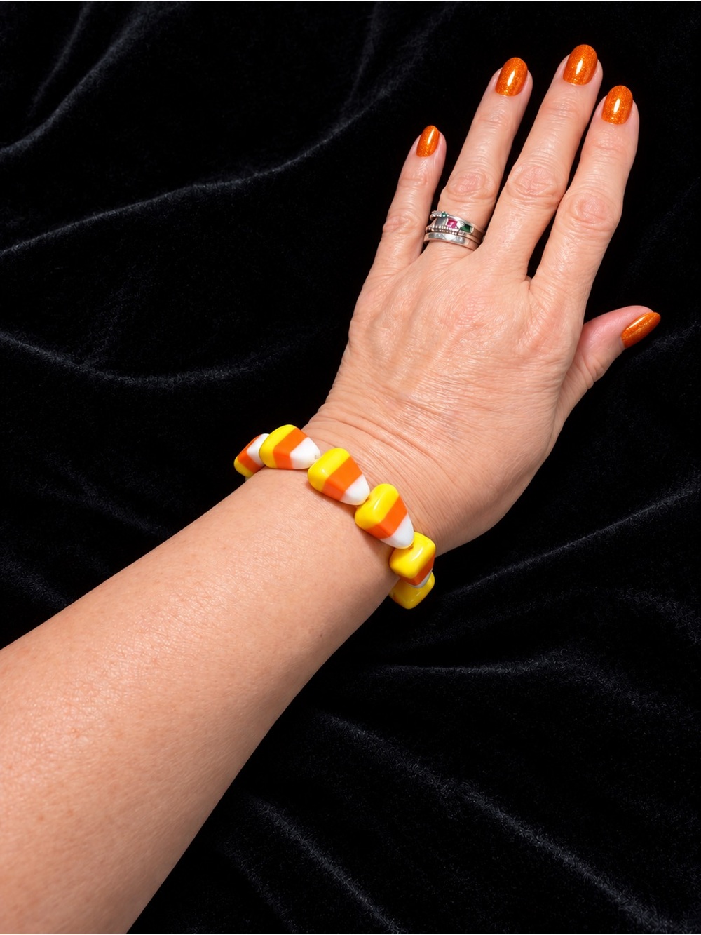 Candy Corn Stretch Bracelet - Picture 2 of 2